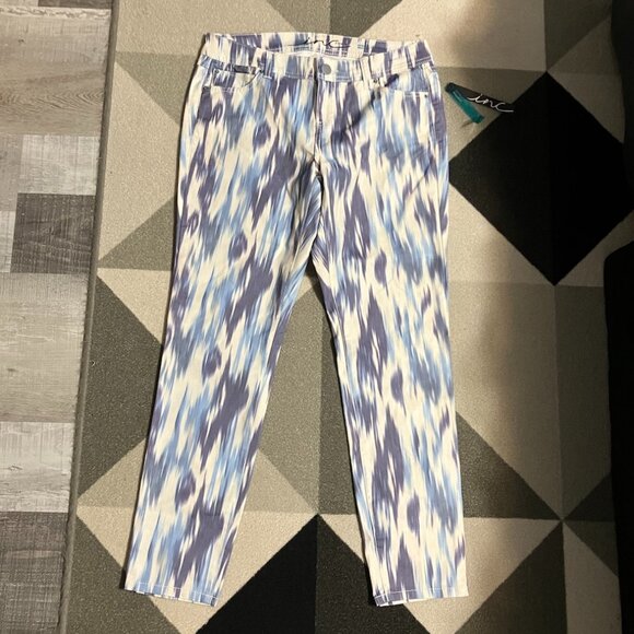 INC International Concepts Denim - NWT INC International Concepts Tie Dye Streaked Skinny Leg Pants Women's Size 10